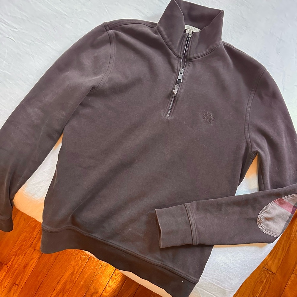 Men's Chocolate Brown Half-Zip Sweater